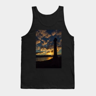 Lindisfarne Memorial Cross At Sunset Tank Top